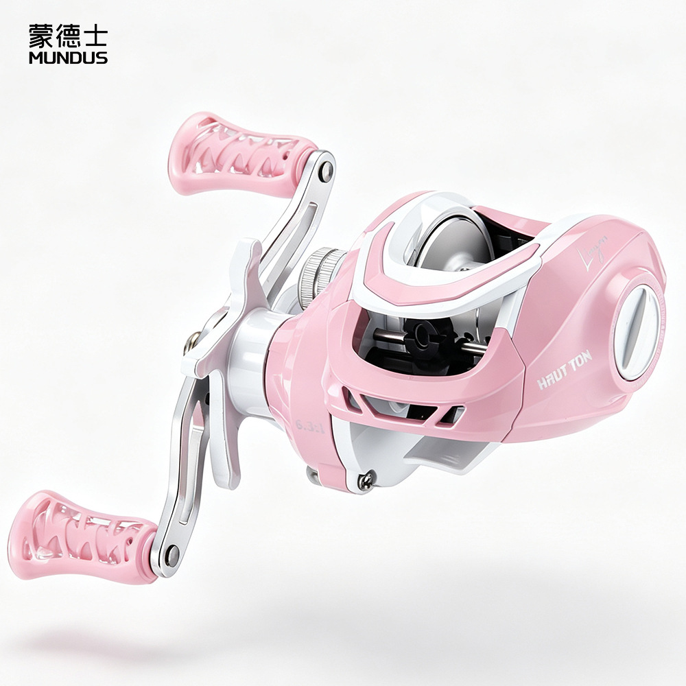 Ice Fishing Line - Pembe 6.3:1 Dişli Oranı 3+1 Bilyalı