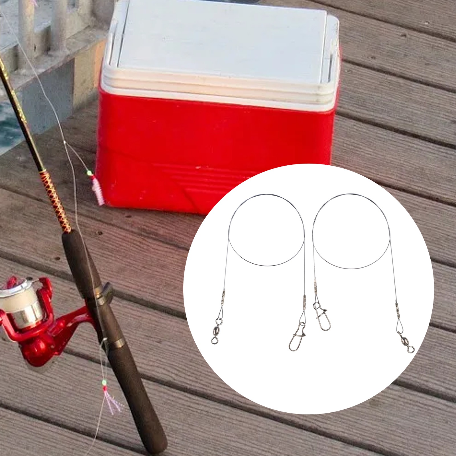 Leader Line - 2 adet Balıkçılık Titanyum Tel Lideri